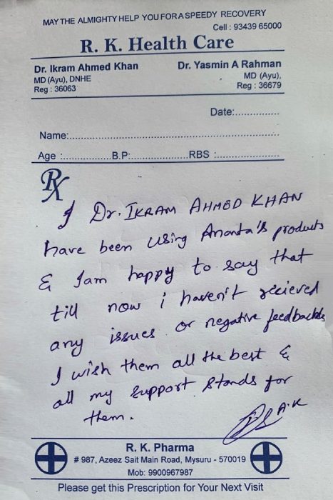 dr. ikram khan testimonial